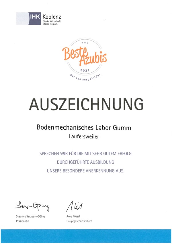 Auszeichnung Ausbildungsbetrieb